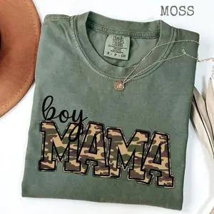 Comfort Colors Camo Boy Mama Shirt, Camouflage Mom Tshirt, New Boy Mama Gifts, Mothers Day Gift, Gift for Mom Tee