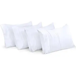 Utopia Bedding Queen Pillow Cases - Pack of 4 - Envelope Closure - Soft Brushed Microfiber Fabric - Shrinkage and Fade Resistant Pillow Covers Queen Size 20 X 30 Inches (White)