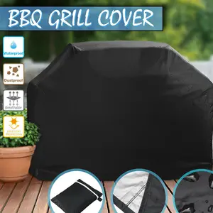 Heavy Duty BBQ Grill Cover for Outdoor Grill  Gas Grill Cover for Weber, Charbroil, etc Waterproof, Weather Resistant, UV & Fade Resistant with Velcro Straps