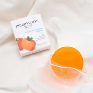 1 Box of Persimmon Scented Soap, Fresh Fragrance, Deodorizing, Moisturizes Skin, Smooths and Tightens, Perfect Gift