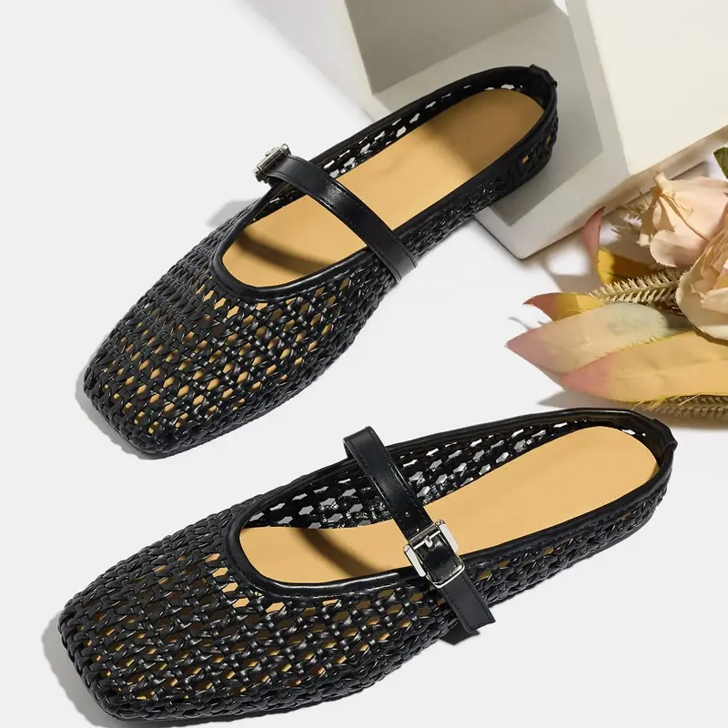 Women's Half-Open Toe Sandals, Breathable Knit Slip-On Beach Shoes, Summer Casual Outdoor Mesh Slippers, Comfortable Muon Shoe, Slip On Clog, Footwear, Breathable Clogs