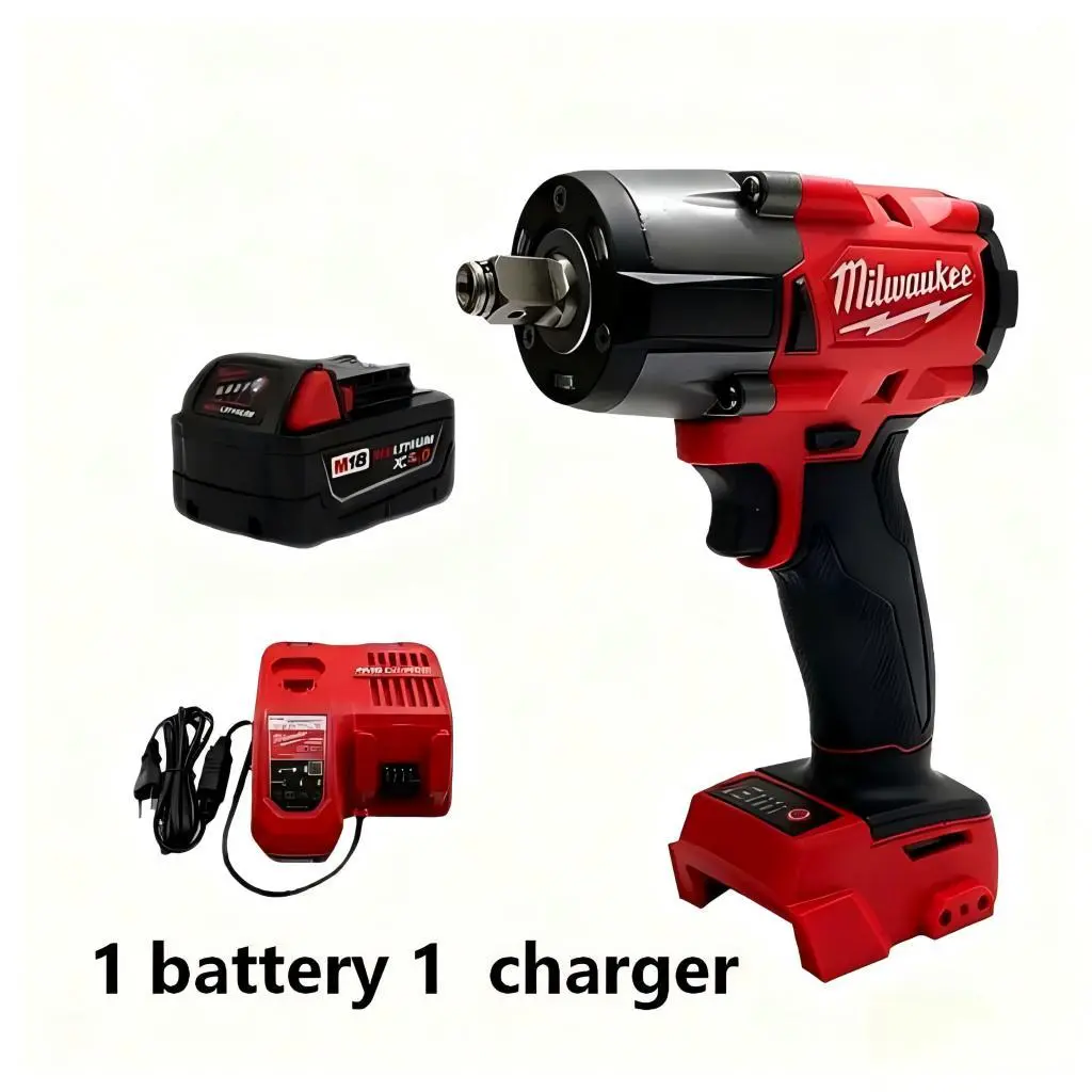 Milwaukee M18 Series Cordless Power Tools Combo Kit - Heavy Duty Torque 1000Nm High-Torque 1/2" Drive Impact Driven Wrench, Laser-Guided Circular Saw for Truck Repair, Construction, Impact Driven Wrenches