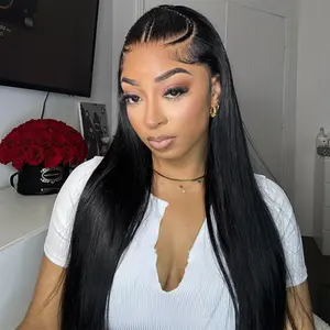 [Clearance Sale] Wiggins Hair 250% Density Straight Pre Braided Wig Stylist Wigs Human Hair 13x4 Lace Front Wig Pre Cut Lace Ready To Wear Glueless Wigs Beginner Friendly