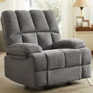 kaelin rocking chair Oversize Rocker Recliner Chair for Adults, Extra Wide Rocking Recliner Chair Manual Recliner, Bid Man Recliners, Limestone Grey