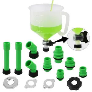 No Spill Coolant Funnel Kit,Spill Proof Funnel Bleeder with Adapters.Universal Fitment15s. Kitchen Oil