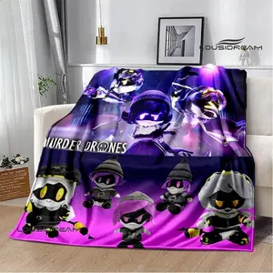 Murder-Drones Cartoon Printed blanket Flannel Warm blankets Soft and comfortable blanket bed linings cubre cama Birthday Gift