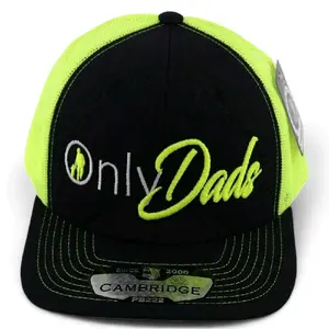 Only Dads Black/Neon Yellow 3D Embroidered Cap