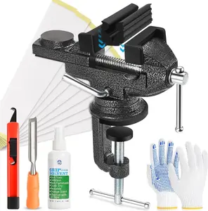 Golf Grip Kit for Regripping Golf Clubs, Portable Table Vise Rubber Clamp for Golf Grip  with Solvent, Golf Club Regripping Kit
