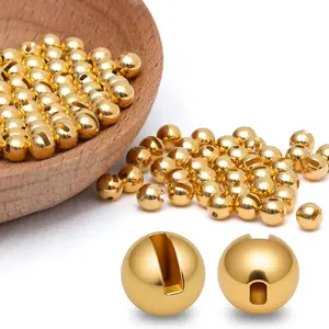 100 count Tungsten Slotted Fly Tying Beads, 3 Colors & 8 Sizes (2.3-4.0mm), Fast Sinking for Nymphs, Wooly Buggers  Fly Fishing Beads Kit