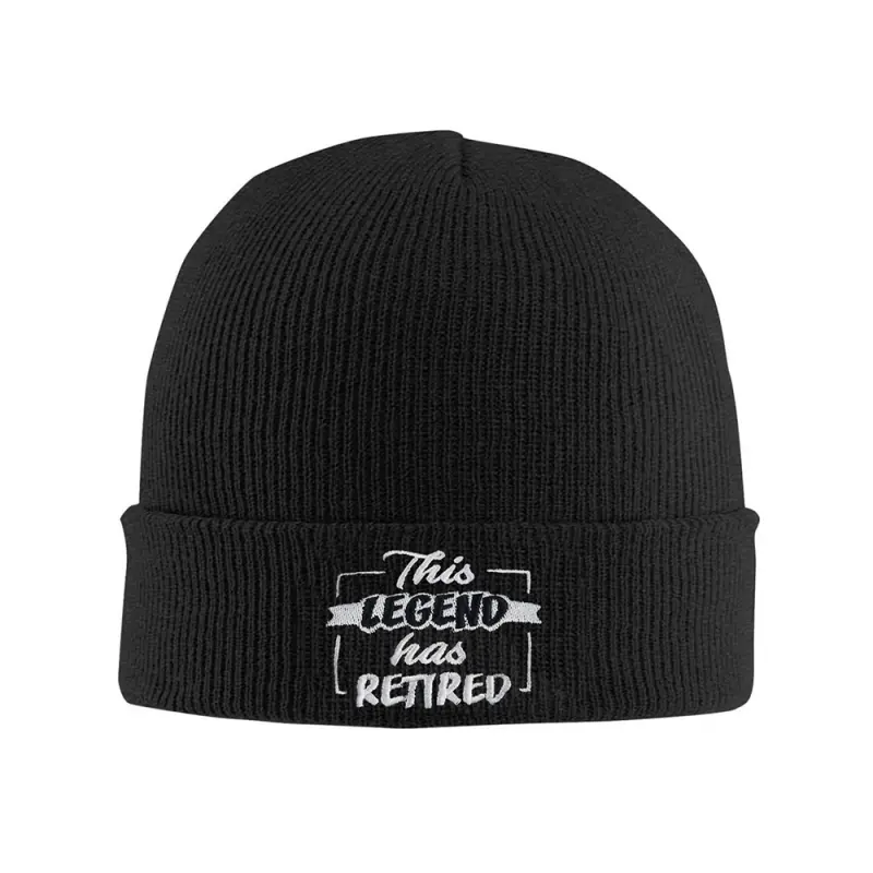 Funny Retirement Beanie - "Legend Has Retired" Knit Hat for Men