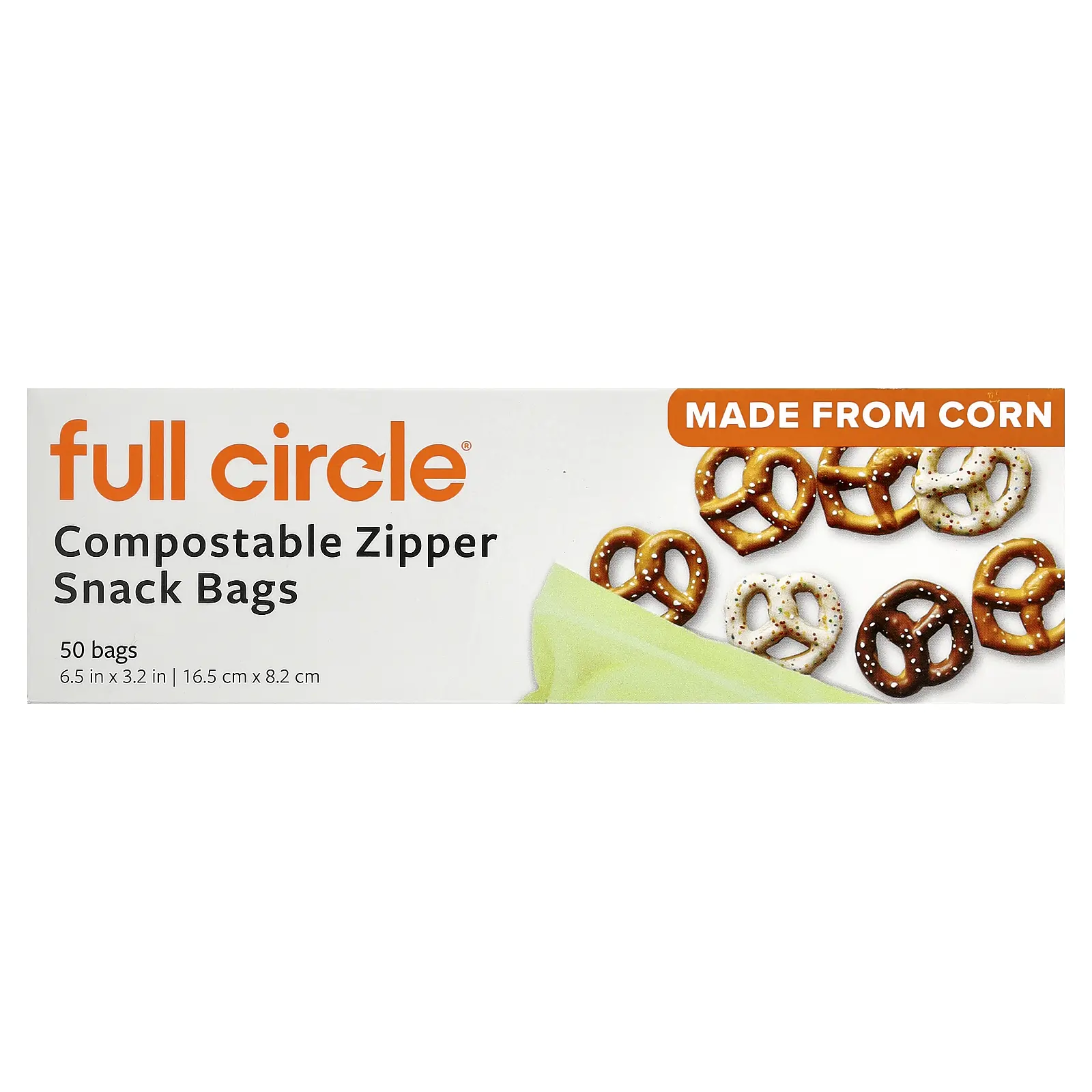 Full Circle Compostable Zipper Snack Bags, 50 Bags