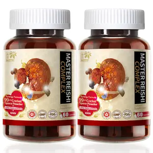 【2 Bottles】Reishi Mushroom + Nicotinamide Mononucleotide Complex Capsules, High Potency Extract Healthcare Supplement, Supports Memory, Energy & Blood Flow, Natural Stress & Anxiety Remedy