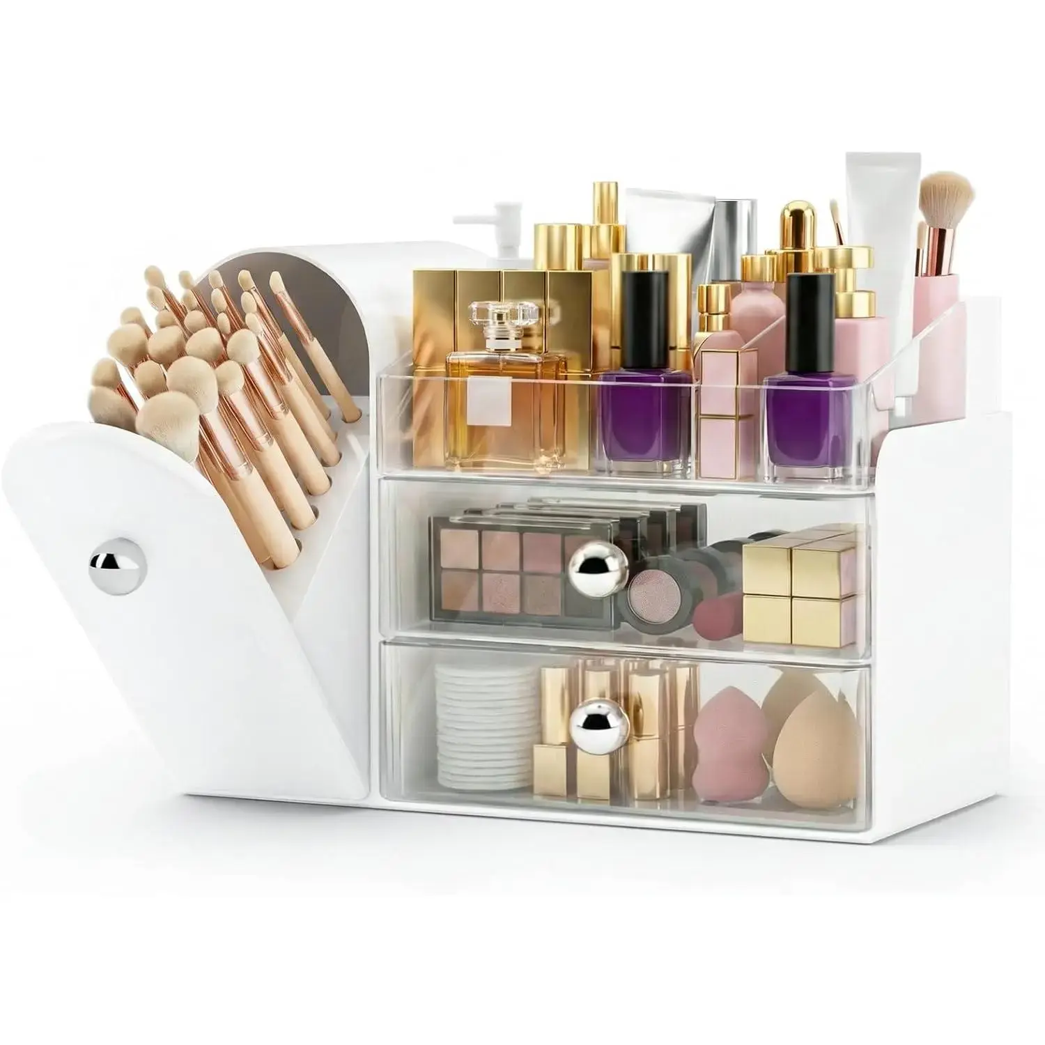 Makeup & Skincare Organizer Large Capacity Cosmetic Storage Box for Perfume, Nail Polish & Beauty Essentials