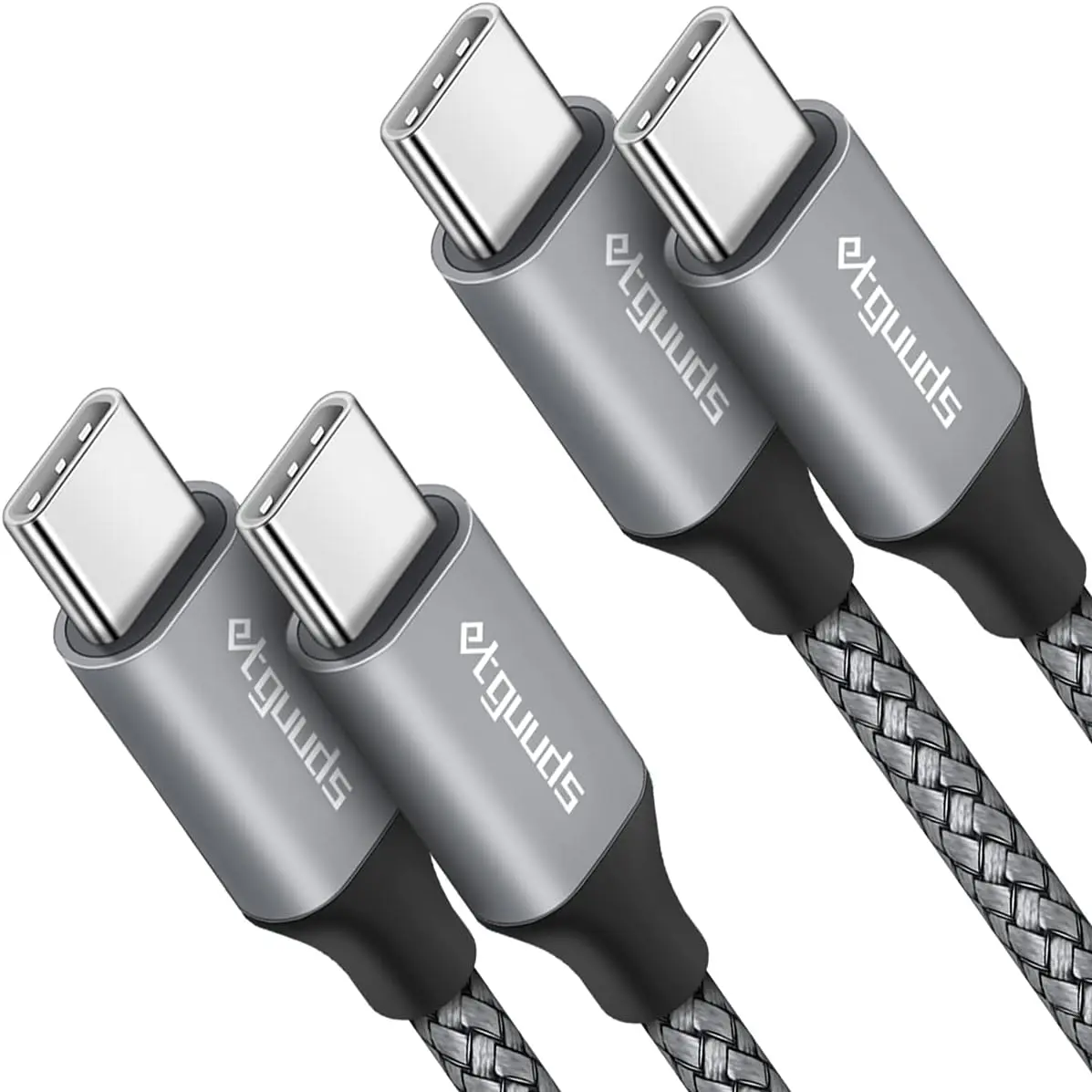 USB C to USB C Cable 3ft, 2-Pack 60W C to C Cable Fast Charging | for iPhone 17 16 15 Pro Max Plus Air, Samsung Galaxy S26 S25 S24 S23, USBC iPad MacBook Charger Cord Type C, Pixel, Gray