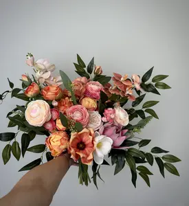 Tropical Style Bridal Bouquet Wedding Bouquet Artificial Real Touch Flowers