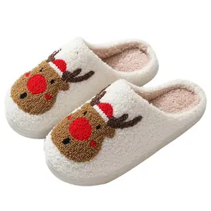 Women Fuzzy Fluffy Slippers for Winter Christmas Deer Slippers Women Home Winter Slippers Cute Women Winter Home Does not apply Comfort
