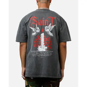 Saint Morta Candle Lit Boxy T-Shirt Black Wash