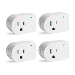 Single Surge Protector Plug, Grounded Outlet Wall Tap Adapter with Indicator Light, 1 Outlet,245J/125V, ETL, White, 4Pack