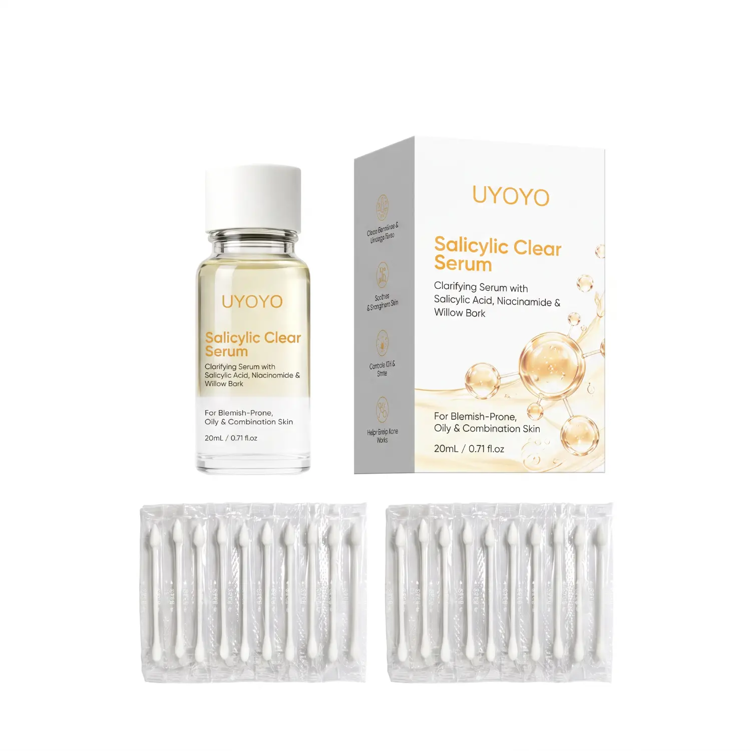 Clarifying Serum for Oily Skin, Salicylic Acid & Niacinamide Face Serum, Helps Control Oil & Refine the Look of Pores, 20 mL sohochic daily