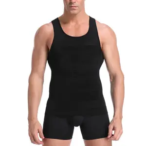 Men Compression Body Shaper Vest Seamless Tank Top Waist Trainer Belly Control Undershirt Shapewear Tummy Control Tops Daily