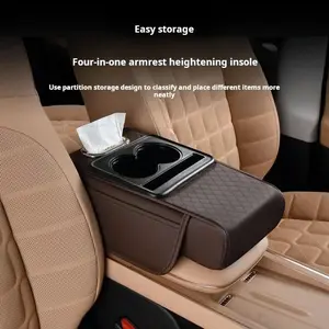car interior accessories for stowing tidying, Car accessory, Cup holder & phone storage, Car center console armrest pad, 4 in 1 car storage bag, armrest box storage pocket, Car Console Organizer