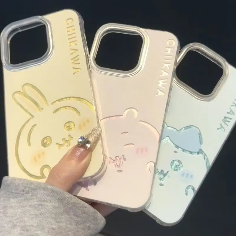 Couple Usagi Chiikawa phone case suitable for Apple 16Plus, iPhone 15 popular model, 14 creative, 13 cute