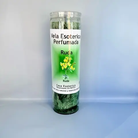 Veladora RUDA Espiritual Candle - Natural Rude Fragrance for Decor & Ornaments