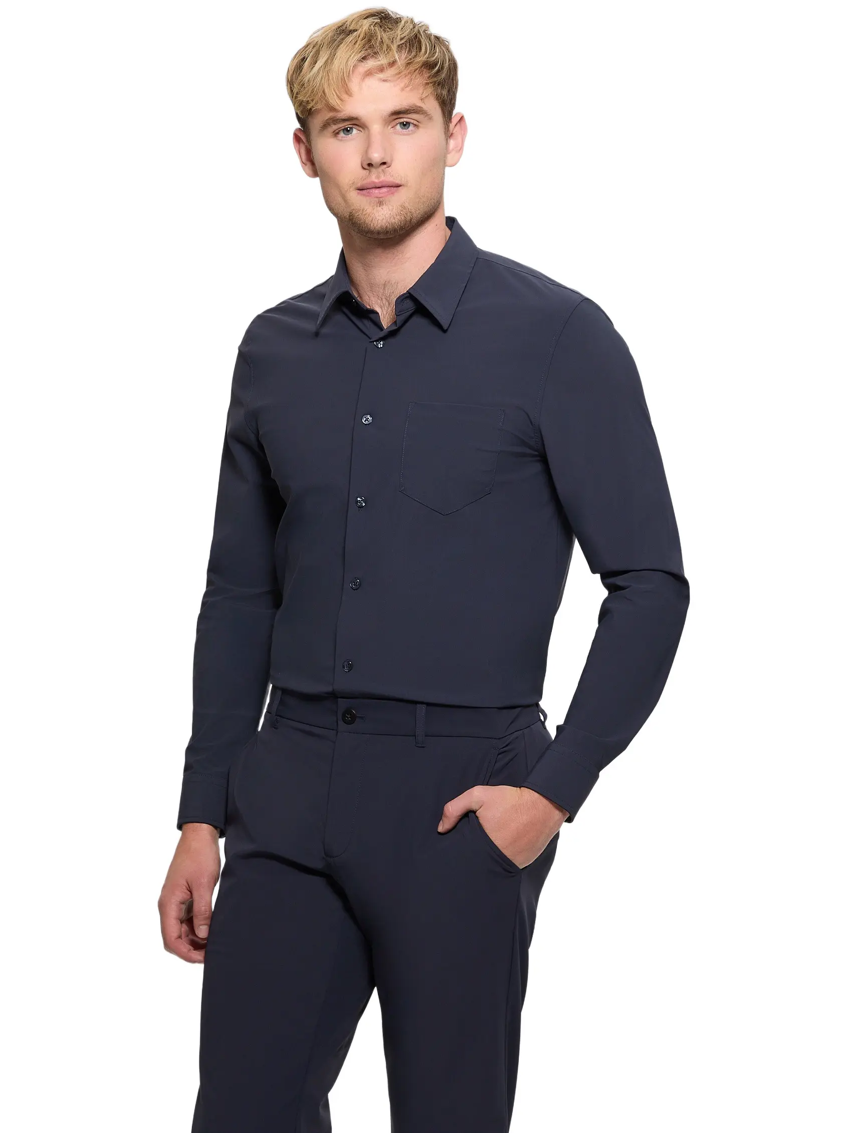 GUESS Male Sunset Tech-Stretch Shirt