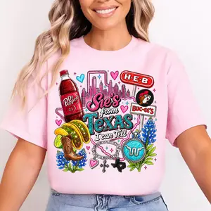 Shes from Texas I Can Tell T-Shirt, Texas Girl State Pride Graphic Tee, Gift For Her, Womenswear Full Size S-4XL