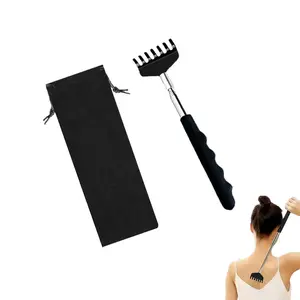Portable Extendable Back Scratcher, 1Counts Stainless Steel Telescoping Back Scratcher with Beautiful Gift Packaging, Manual Massage Tool for Home Backscratche