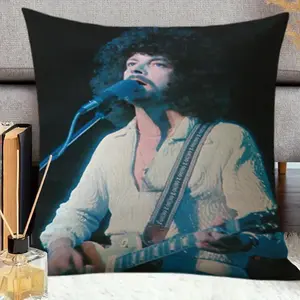 Jeff Lynne'S ELO Vintage Music Pillow Case - Retro Rock Band Decor Cushion Cover with Zipper Closure, Machine Washable Soft Fabric for Sofa, Living Room, Office - ELO Fan Home Decoration Collectible Memorabilia, Sofa Accessory, Classic Design