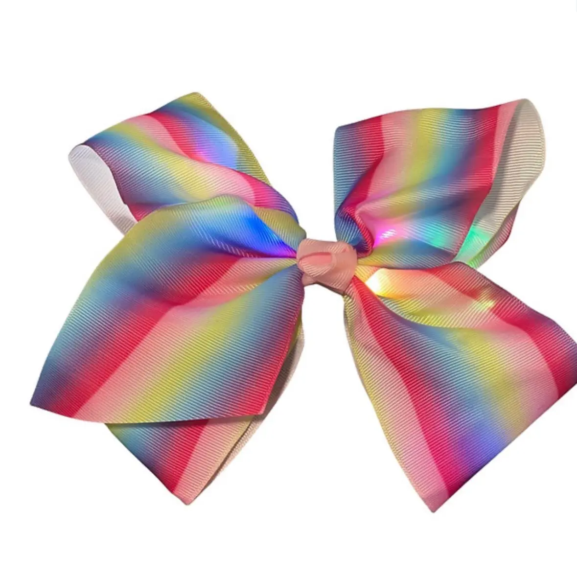 Light Up Hair Bow- Rainbow