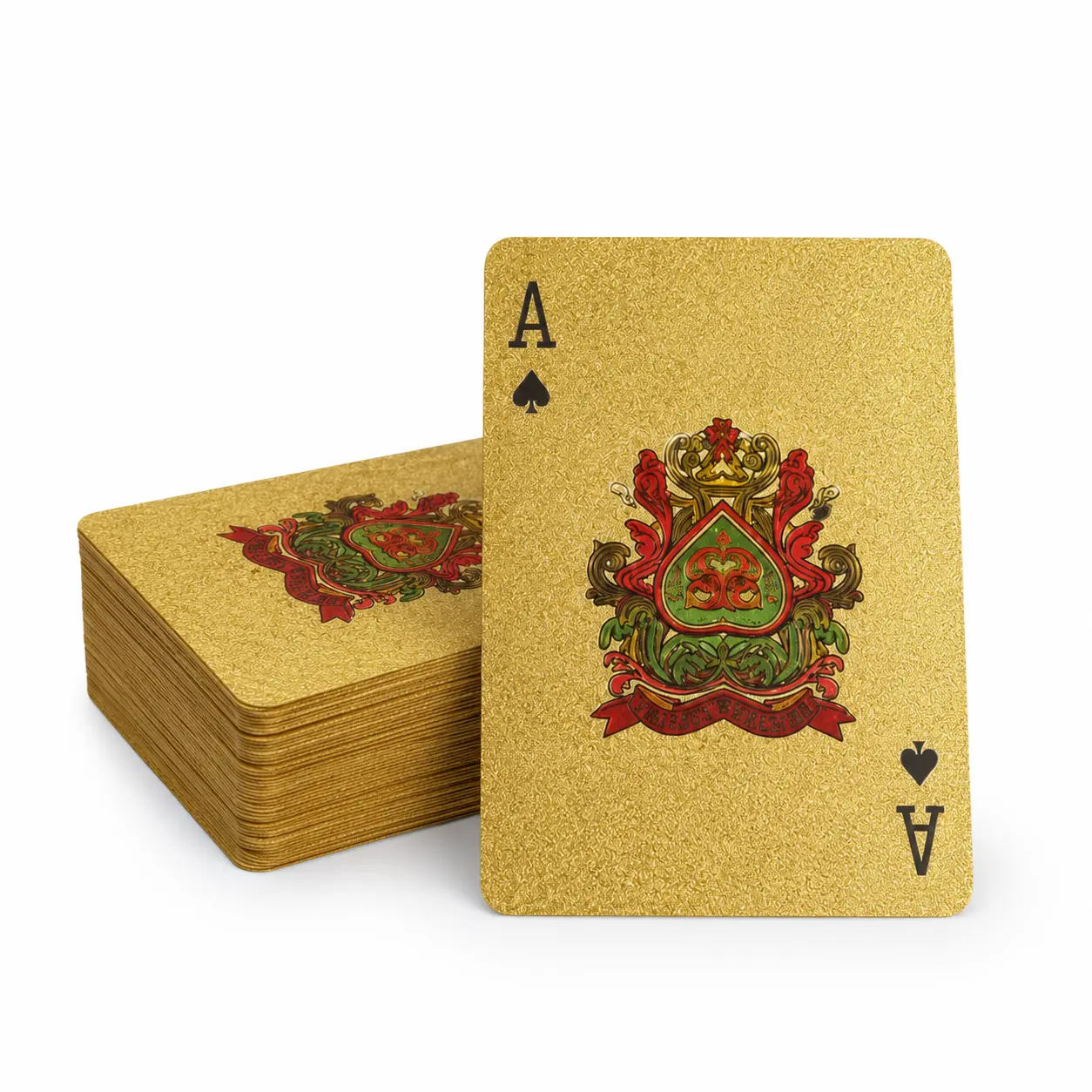 Luxurious Gold Waterproof Diamond Playing Cards Durable Flexible Versatile Poker Deck for Game Night Party Games Travel and Christmas Gifts