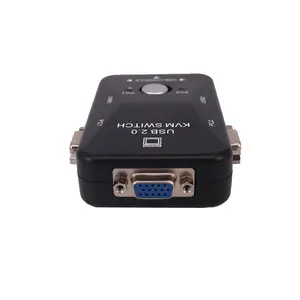 2 Port USB2.0 Manual VGA KVM Switch 2 In 1 Out Computer Sharing Switcher