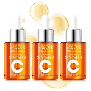 (Buy 2 Get 1 Free)SADOER Vitamin C Face Serum Hydrating Moisturizing Nourishing Soothing Gentle Non-Irritating Daily Facial Serum For Dry Skin For All Skin Types Sensitive Skin Friendly For Women Men At Home Daily Skin Care Travel Friendly,hydrate makeup.