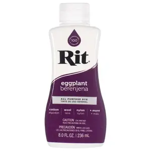 Rit Eggplant 8 oz Liquid Fabric Dye for Clothing Décor & Crafts
