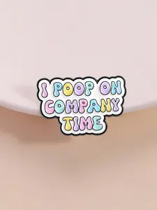 Office Humor Brooch, Candy Color Design, Soft Tone, Simple Slogan, Perfect for Office Workers & Cute Style Lovers