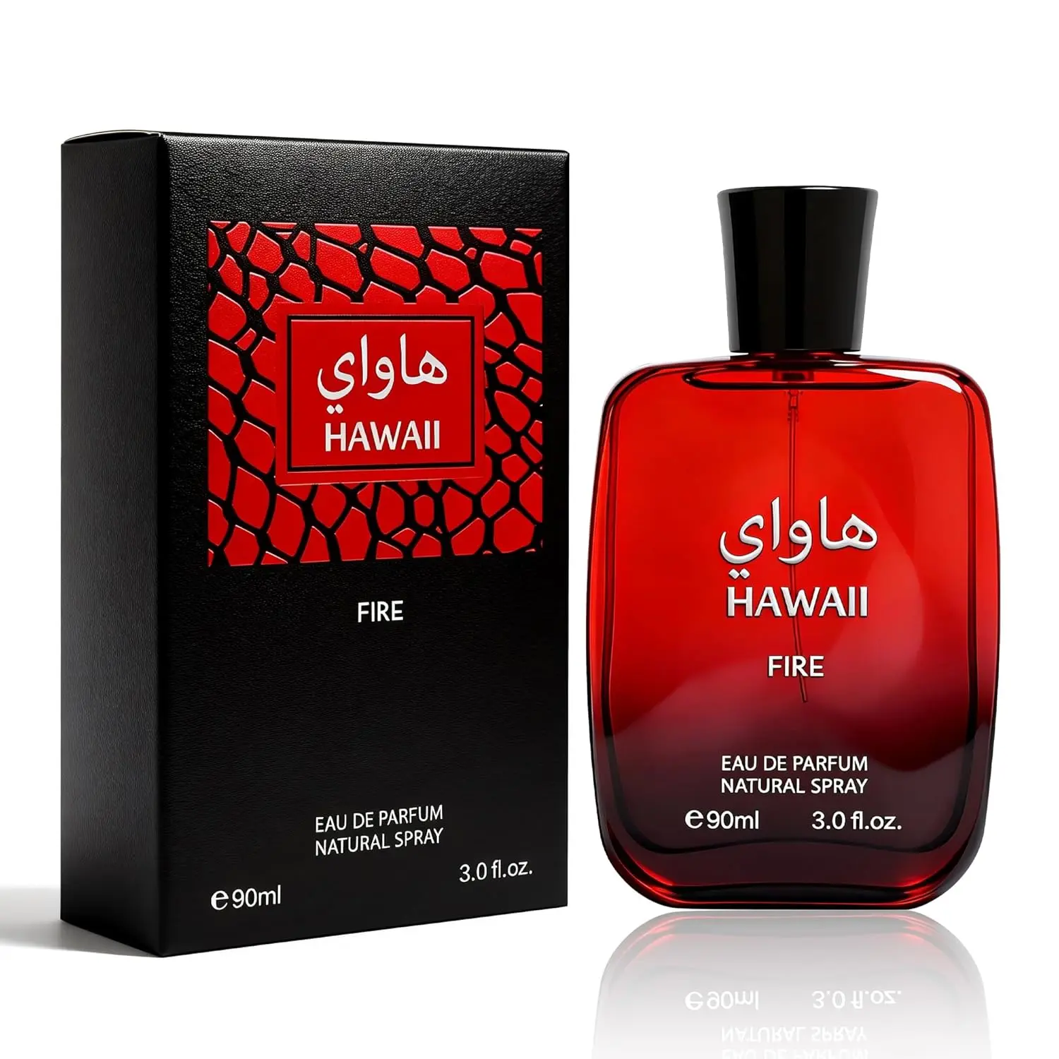 Hawaii Fire Eau de Parfum for Men, Marine & Amber Fragrance with Sage, Cherry and Ambergris, 3.4 Fl Oz