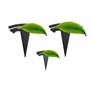 Suitable for Tesla Model 3/Y, blackened car logo sticker, black cover, black rear emblem, front emblem, steering wheel accessories
