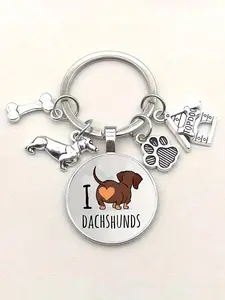 Adorable Chihuahua Keychain Cute Dog Lover Gift, Charming Design, Alloy Material Pet Accessory, Perfect for Wallets & Bags, Ideal for Dog Parents