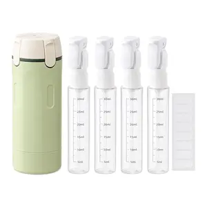 4-in-1 Portable Cosmetic Shampoo Dispenser Storage Bottle Plastic Travel Friendly Compact Design for Easy Carrying