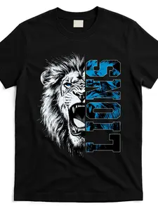 Graphic Lions Name Distressed Classic Lion Name Styles Funny Gift T Shirt Same Style for Men and Women 2025 Summer Short-sleeved Printed T-shirt Pure Cotton 220G