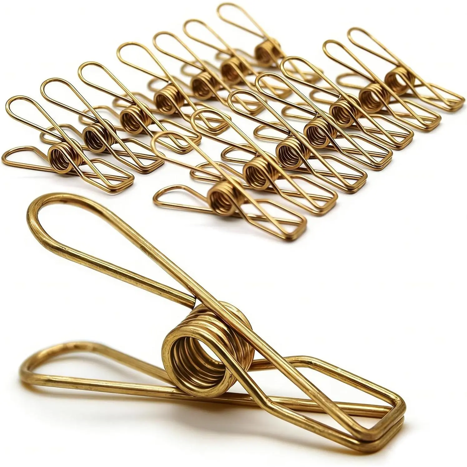 50 Pack Wire Clothes Pins, Stainless Steel Clothespins Metal Clothes Pegs Laundry Pins Heavy Duty for Outdoor  Kitchen Travel Office