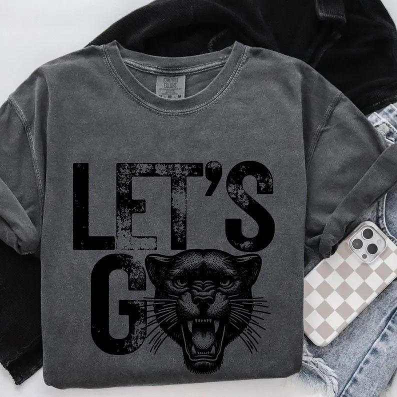 Retro Panthers Mascot Shirt Panthers Shirt Comfort Colors Back To School Panthers Football Panthers Basketball Panthers Mom Panthers Dad