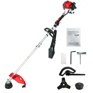 PowerSmart(PS4531 PS4532) 25.4cc Gas Weed Wacker, 3-in-1 String Trimmer/Edger 16-Inch with 10-Inch Brush Cutter for Grass Cutting,Great for Lawn Business, landscaping