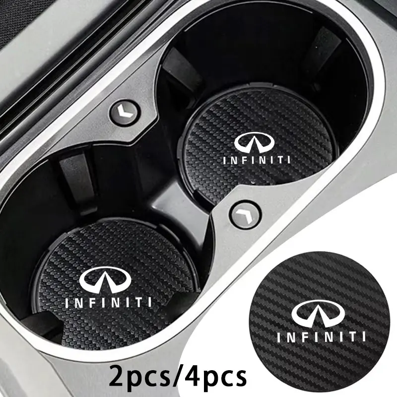 Infiniti Car Coaster Set, Car Accessories, 2pcs or 4pcs Water Cup Cushion, Non-Sponge Rubber Material, Unvulcanized Design, A19961208 Model