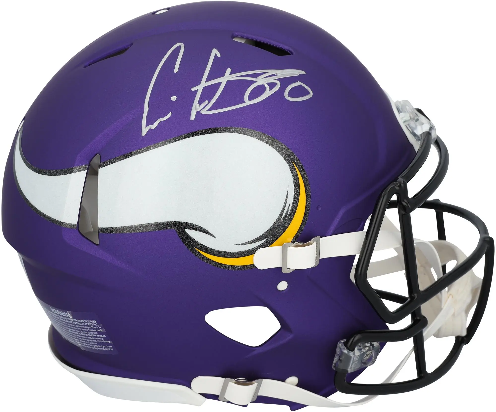 Cris Carter Minnesota Vikings Autographed Riddell Speed Authentic Helmet - Fanatics Authentic Certified