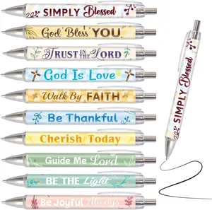 Christian Gifts for Women  Verse Pens Religious Ballpoint Pen with Scripture for Easter Church School Supplies Inspirational Office Coworker Colleague Exchange Favors 10 count