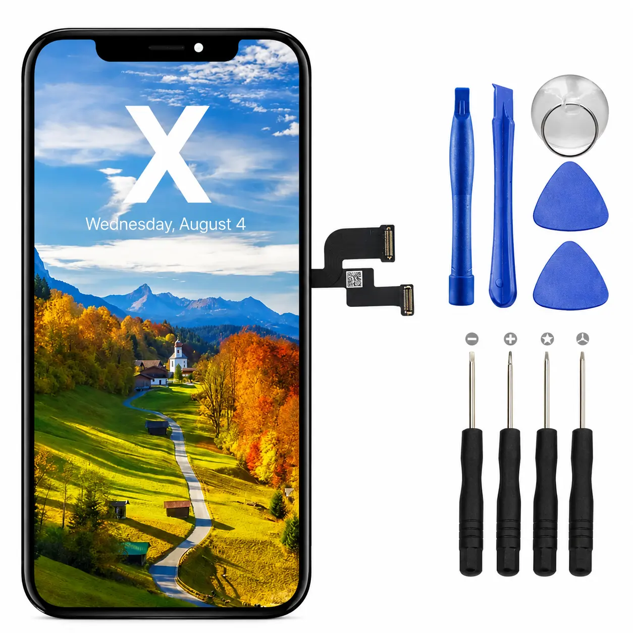 Apple iPhone X/XR/XS/XS MAX Screen Replacement Kit with Tools and Screwdrivers for Easy Repair and Maintenance