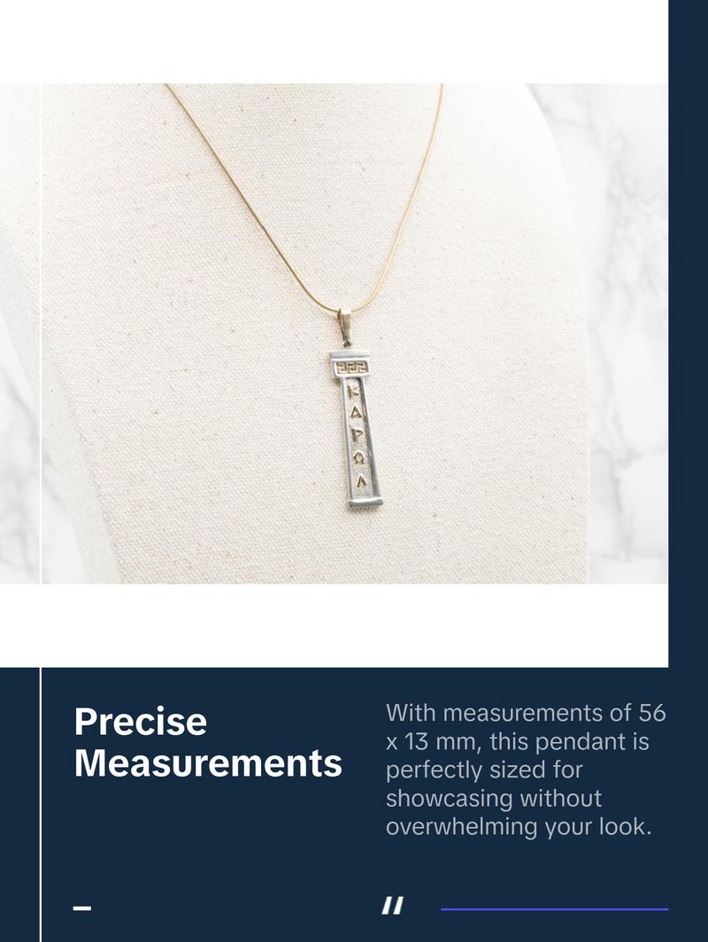 Vintage Mixed Metal "KAPNA" Pendant